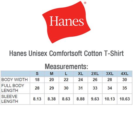 Hanes Size Chart Vlr Eng Br