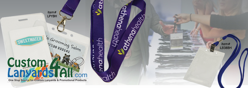 Customized neck lanyard cup holder with logo