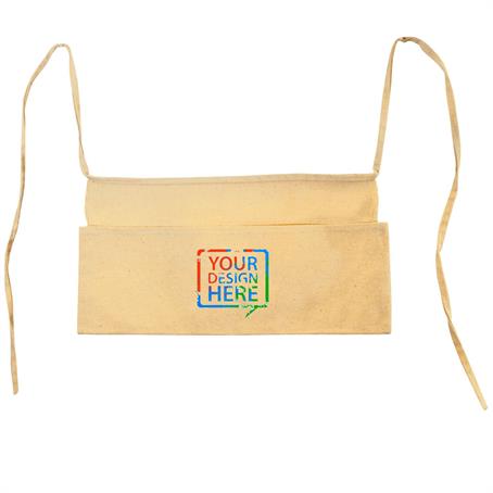 APR178 - Contractor Waist Apron w/ Custom Imprint & Two Front Pockets