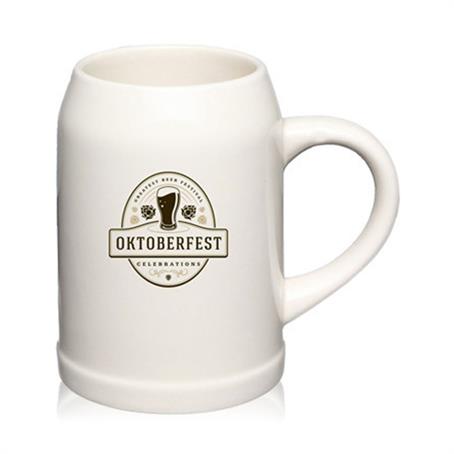 BP1009 - 12 oz. Two Tone Glossy Pottery Custom Coffee Mugs