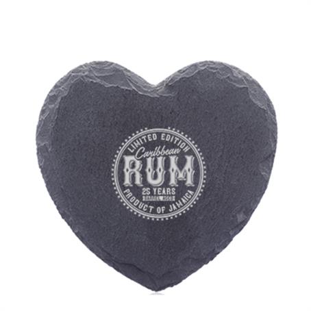 BPC07 - Rosetta Heart Shaped Slate Coasters