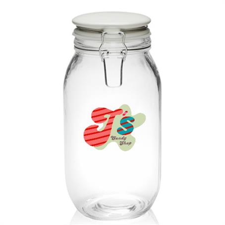 BPCAN20 - 51 oz. Elrow Clip Top Glass Storage Jars With Air Tight Seal