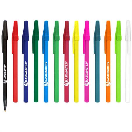 EM-NI45B - Belfast B Ballpoint Pen Solid Colored Barrel Value Stick Pen