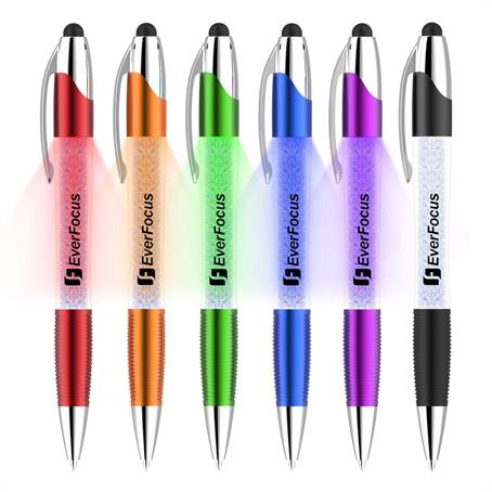 EM-STL40 - Crystal Colored Led Illuminated Stylus Pen