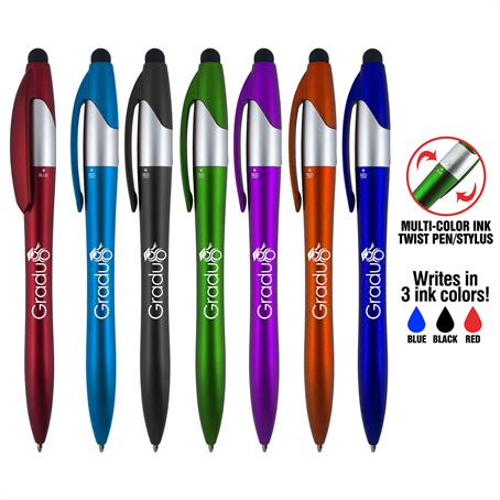 EM-ST-58 - Easton 3 Color Ink Stylus Twist Pen