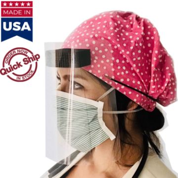 IFSUS03P - Usa Made Safety Face Shields W/ Headbands & Forehead Pad