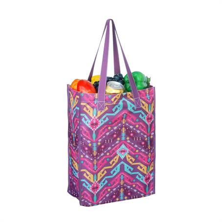 ICBFC007 - Grocery Tote Bags 11.5"x15.5"x5"Gusset Full Color Cotton Bag