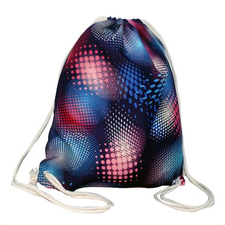 ICBP007FC - 13.5"x 8" Drawstring Cotton Backpack w/ Full Color Backpacks