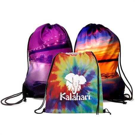 ICBP620FC - Large 16"x 20" Cotton Drawstring Backpack w/Full Color Print