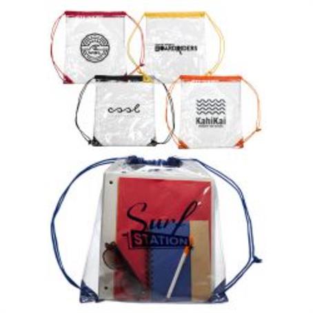 ICLBUS59 - Plastic Drawstring Backpacks