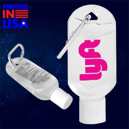 IHSUS004 - 1.8 oz. Carabiner Hand Sanitizer w/Custom Logo Antibacterial