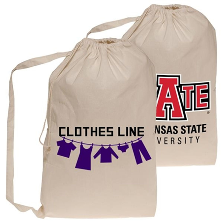 ILNDR213 - Collegiate Natural Cotton Laundry Bags