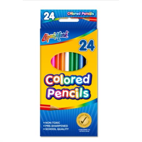 IL-63024 - Set Of 24 Colored Pencils 7" Pre Sharpened