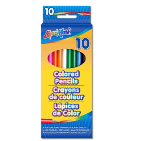 IL-63100 - Set Of 10 Colored Pencils 7" Pre Sharpened