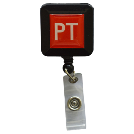 IMBRSQ03 - Retractable Square Badge Reel w/ Belt Clip