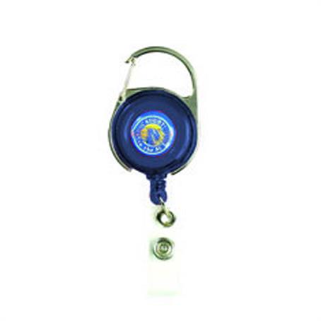 IMCBRTP02J - Carabiner Transparent Badge Reel w/ J-Hook & Belt Clip