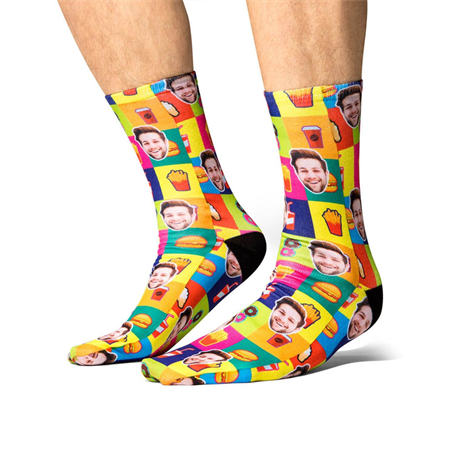 IMDSS152 - 200 NEEDLE BELOW THE CALF SUBLIMATED FULL COLOR CREW SOCKS