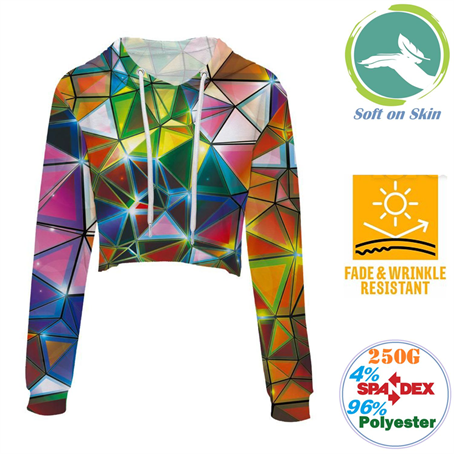 IMSAHW155 - 250G Women's Fleece Midriff Hoodie, Creaseproof