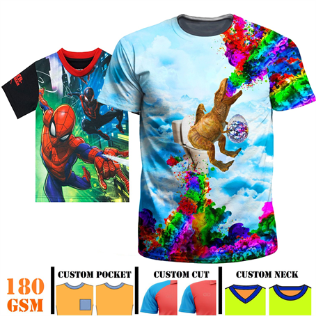 IMSAY102 - 180G Youth Poly-cotton T-shirt w/ full bleed sublimation