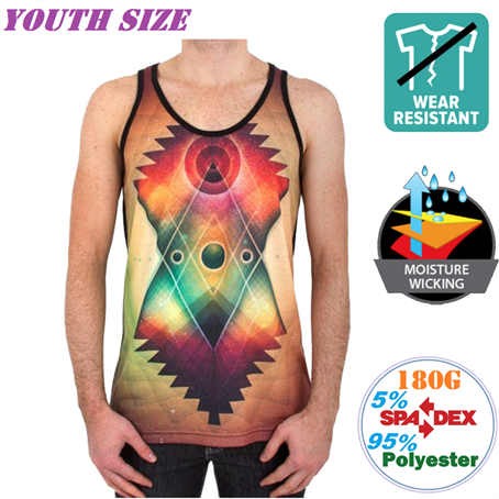 IMSAY417 - 180G Youth Sleeveless Milk Silk soft moisture wicking Tanks