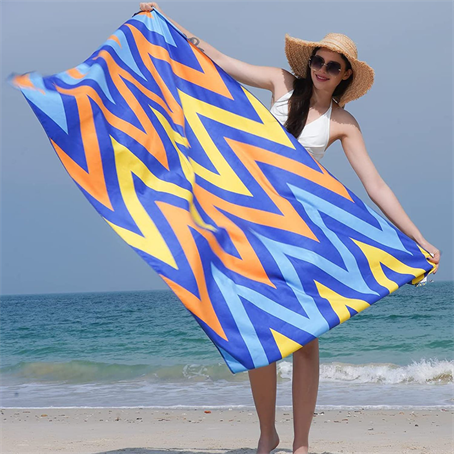 IMSBT4M3060 - 30"x 60" Sublimated Microfiber Velour Beach Towel