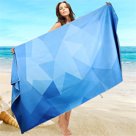 IMSBT4M4075 - 40"x 75" Sublimated Plush Microfiber Beach Towel