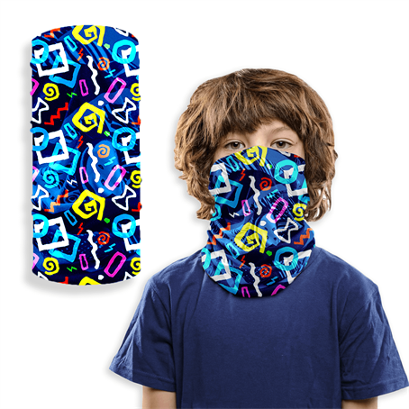 IMSKDS23K - Kids 2-Layer Reusable Kids Face mask Full Color Bandana