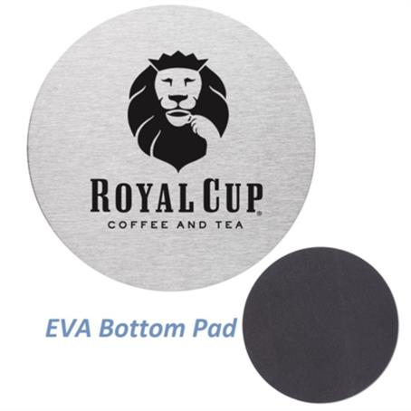 IMSTUSC03 - Round Slate Coasters w/ Custom Imprint & EVA Bottom Pad