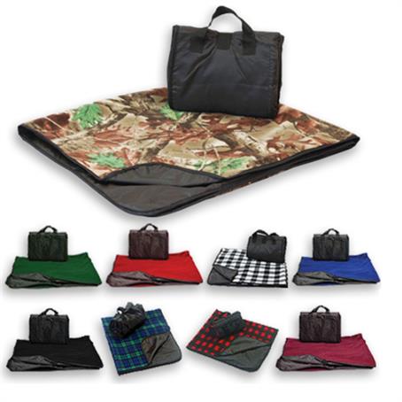 AB66SB - Reversible Fold Up Picnic Blanket W/ Carry Bag 50" X 60"