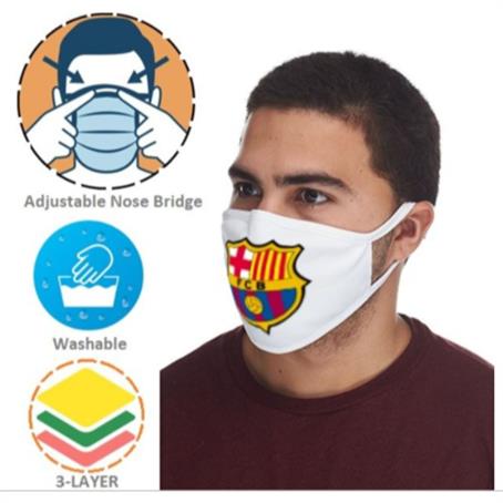 IM-MSUSA12 - Usa Printed 3 Layer Reusable Face Mask W/ Full Color Logo & Nose Bridge