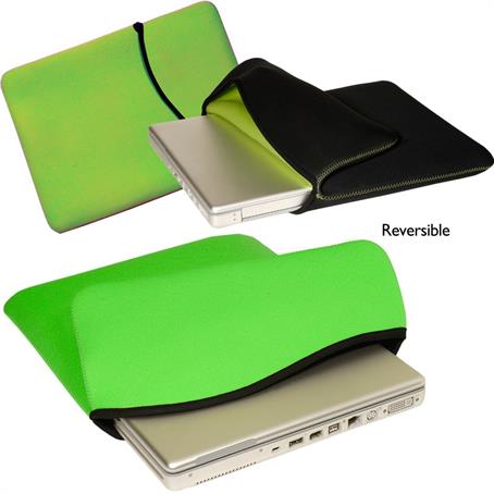 INLSSB804 - Reversible Neoprene Laptop Sleeve w/ Custom Imprint 15"x 11"