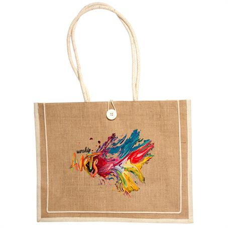 ITBUSB431 - Jute Tote With Long Handles