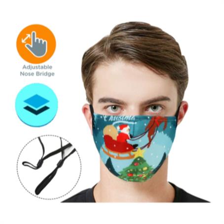IMS2LRSH OLD - Rush 2-Layer Face Mask W/ Full Color Logo Adjustable Masks