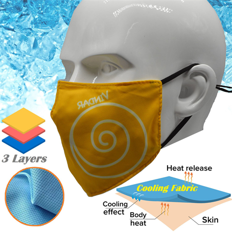 IMSK3PCK - Cooling Face Mask 3-Layer Summer Relief Performance Masks
