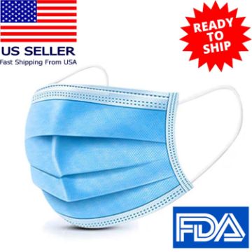MSKVA03 - In Stock Usa Disposable 3 Ply Face Mask Antibacterial Masks