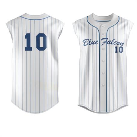 NP-BSB-003 - Men'S Full Button Front Sleeveless Baseball Jersey