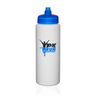32 oz. HDPE Wide Mouth Plastic Water Bottles with Quick Shot Lid