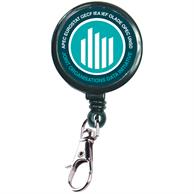 Round Retractable Large Badge Reel w/ Lobster Claw & Belt Clip
