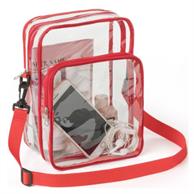 Clear PVC Crossbody Messenger Shoulder Bag With Adjustable Strap