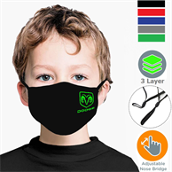Kids Face Masks 3 layers w/ filter pocket, Nose Bridge
