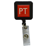 Retractable Square Badge Reel w/ Belt Clip