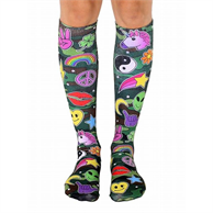 200 NEEDLE OVER THE CALF SUBLIMATED FULL COLOR SOCKS