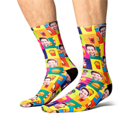200 NEEDLE BELOW THE CALF SUBLIMATED FULL COLOR CREW SOCKS