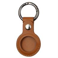 Leather AirTag Holder w/ Snap Button & Keyring
