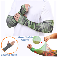 Youth & Adult size CoolMax quick dry summer Arm sleeves w/ Thumb Loop