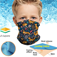 Kids Icy-Kool Neck Gaiter Reusable Summer Face Bandana Mask
