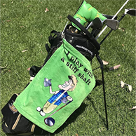 12"x 20" Sublimated Microfiber Terry Golf Towel w/ Grommet & Carabiner