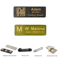 1" x 3" Engraved Wood Name Badge