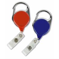 Carabiner Oval Retractable Badge Reel w/ Belt Clip