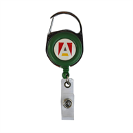 Carabiner Retractable Badge Holder w/ J-Hook & Belt clip